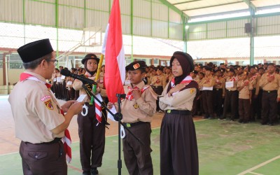 Perjusa Berjalan Lancar, Ratusan Murid Kelas VII Resmi Bergabung dengan Gudep 08.107–08.108 MTs Negeri 2 Tegal